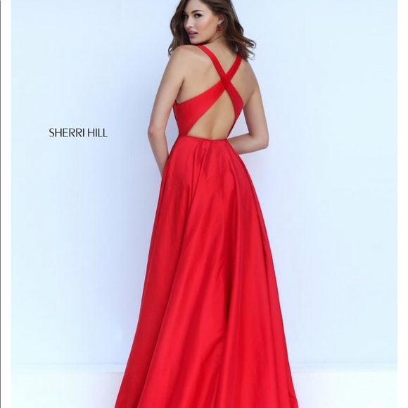 Sherry Hill Low V-Neck Dress - Picture 2 of 6